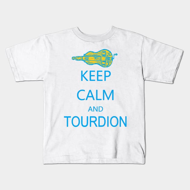 Hurdy-Gurdy Keep Calm and Tourdion Kids T-Shirt by inkle